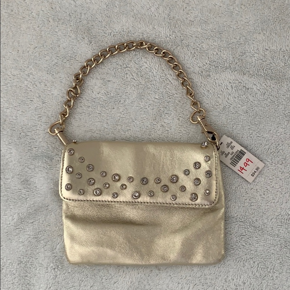 New with tags gold wristlet purse